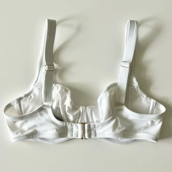 Victoria’s Secret Swim Wicked Essentials White Floral Eyelet Swim Bikini Top 34D - Picture 3 of 5